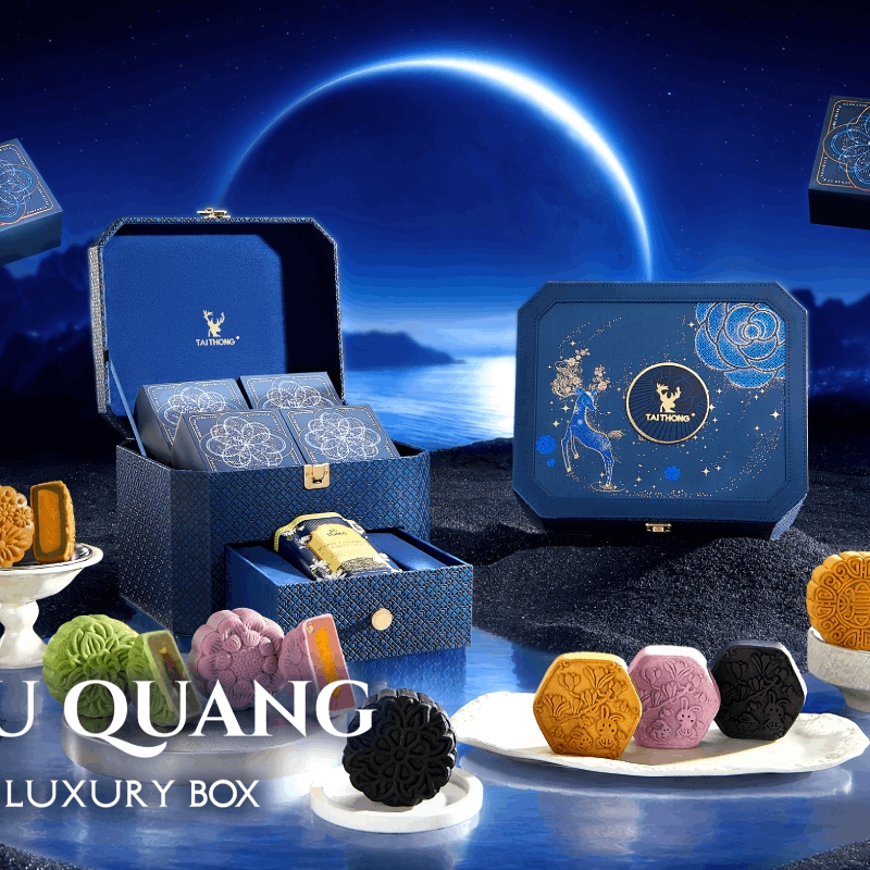 Bánh trung thu Taithong 2026 - SET 9: LỘC LƯU QUANG (XANH THỦY QUÂN)